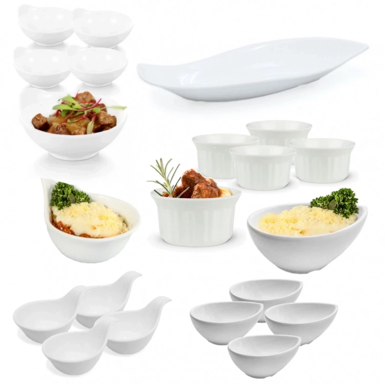 Mandiali E Shop Kit Para Finger Food Mini Tigelas Ramequim Molheira