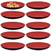 Kit 10 Pratos Redondo Raso 20cm em Melamina/Plstico para Petiscos e Sushi Vermelho