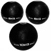 Kit Bola Slam Ball com 6 Kg + 8 Kg + 10 Kg Preta