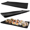 Kit 15 Pratos 28,5 Cm para Sushi Melamina/Plstico Preto