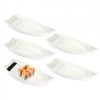 Kit 5 Barcas para Sushi em Melamina Premium 25,5 Cm Branca