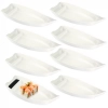 Kit 8 Barcas para Sushi em Melamina Premium 25,5 Cm Branca