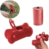 Kit Higiene para Coleta de Fezes Ces e Gatos Vermelho com 30 Saquinhos