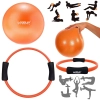 2 Arcos Anel Pilates Yoga Exerccios Treino + 2 Overball 25cm