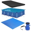 Kit Piscina 5000 L Premium com Capa + Forro + Bomba Filtro 220v 3028 L/H