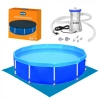 Kit Piscina Circular Estrutural 4500 L + Capa + Forro + Filtro 3028 L/H 220v Mor