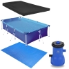 Kit Piscina 3700 Lts Premium Mor + Capa + Forro + Filtro 220v 3028 L/H