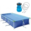 Piscina Retangular 5000 L Premium Mor + Filtro 110v Vazo 3028 L/H