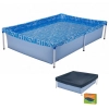 Kit Piscina Retangular 1000 Litros + Capa Piscina