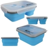 2 Potes Marmita com Tampa Silicone Retrtil Bento