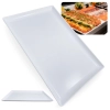 Kit 5 Travessas Prato para Buffet de 35 Cm em Melamina Branca Ideal para Sushi Culinria Japonesa