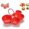 Conjunto Medidor com Cortador Molde Bolacha 4 Peas Vermelho