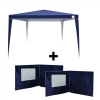 Kit Tenda Gazebo de Encaixe 3x3m Azul + 4 Paredes Lateral em Oxford