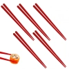 Kit 5 Pares de Hashi para Comida Japonesa em Poliestireno 22 Cm Vermelho