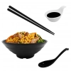 Kit Yakisoba com Travessa 21cm + Molheira + Colher + Par de Hashi