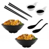 Kit Yakisoba com 2 Travessas 21cm + 2 Molheiras + 2 Colheres + 2 Pares de Hashi