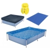 Kit Piscina 1000 Litros + Capa + Forro + Colete Inflvel Infantil