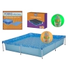 Kit Piscina 1500 Litros + Capa e Forro Mor + 2 Bolas Inflvel Verde e Laranja