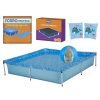 Kit Piscina 1500l + Capa e Forro Mor + Bola Azul + Boias de Brao Azul