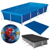 Kit Piscina Retangular 3000 Lts Mor + Capa e Forro + Bola Inflvel do Homem-aranha