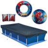 Kit Piscina 3000 Lts Mor + Capa e Forro + Bola e Boias Inflveis do Homem-aranha