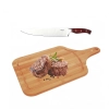 Kit Tabua de Carne 50 Cm X 30 Cm + Faca para Churrasco