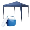 Kit Gazebo Tenda Trixx 3x3 M + Caixa Trmica 18 Litros com Ala Azul