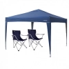 Tenda Gazebo Dobrvel Trixx 3x3 M + 2 Cadeiras de Pesca Azul