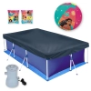 Kit Piscina 3700 L Capa e Forro e Bomba 110v + Boia e Bola Inflvel Princesa