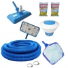 Kit Limpeza Piscina Aspirador + Peneira + Flutuador + Pastilhas e Mangueira 38mm 4 Metros