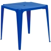 Mesa Plstica Quadrada Azul Mor 70 Cm X 70 Cm X 70,5 Cm