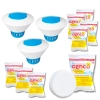 Kit com 8 Pastilhas de Cloro 200g 3 em 1 + 3 Flutuadores para Piscinas