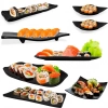 Kit Sushi 8 Peas Preto Travessas e Pratos em Melamina