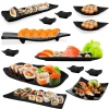 Kit Sushi 13 Peas Travessas e Pratos em Melamina / Plstico Preto