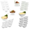 Kit 40 Peas com Mini Tigelas, Molheiras Branca para Finger Food