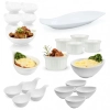 Kit para Finger Food Mini Tigelas, Ramequim, Molheira + Travessa Folha 50 Cm