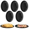 5 Travessas Prato Preto Oval para Sushi Petisco 25cm Melamina