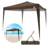 Tenda Gazebo Praia 3x3 M Sanfonada Bel Aluminio Marrom