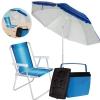 Kit Praia Guarda-sol Articulado + Cooler 34l + Cadeira