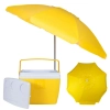 Kit para Praia Amarelo Cooler 36l + Guarda Sol Articulado 2 M