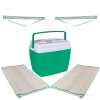 Kit para Praia Verde com Cooler Caixa Trmica 36l + 2 Esteiras com Ala