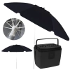 Kit Praia Preto Guarda Sol Bagum Articulado 2 M + Caixa Trmica Cooler 19 L