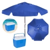 Kit para Praia Azul com Guarda Sol 1,60 M + Caixa Trmica Cooler 19 L