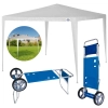 Kit Praia Tenda Gazebo 3x3 M Rfia Branca + Carrinho com Avano