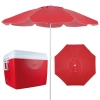 Kit Praia / Pesca Cooler Vermelho 75 L Divisria e Ala + Guarda Sol Bagum 1,60 M