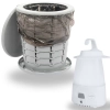 Kit Vaso Sanitrio Porttil Ecocamp Light 15 L + Luminria Led Recarregvel