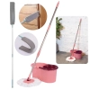 Kit Mop Pocket Rosa 8 L Limpeza Prtica + Escova em Cabo Retrtil para P