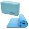 Kit Colchonete + Bloco de Apoio para Yoga / Pilates em Eva Azul Liveup