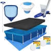 Kit Piscina 3000 L + Capa e Forro + Aspirador + Peneira + Haste 1,40 M + Flutuador + 2 Pastilhas Cloro