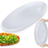 Travessa Prato Oval 45,5 Cm para Buffet Restaurante Cozinha Melamina Premium Profissional Branca Rasa